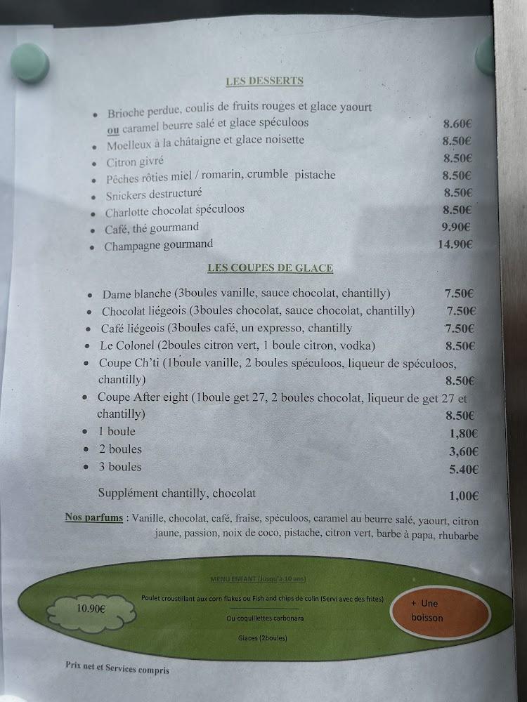 Auberge Des Maraichons - Menu Image 1