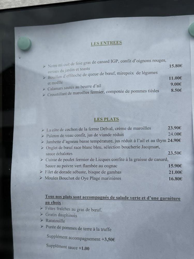 Auberge Des Maraichons - Menu Image 2